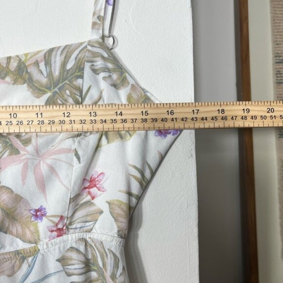 White Tropical  Midi Dress - Picture 3 of 8